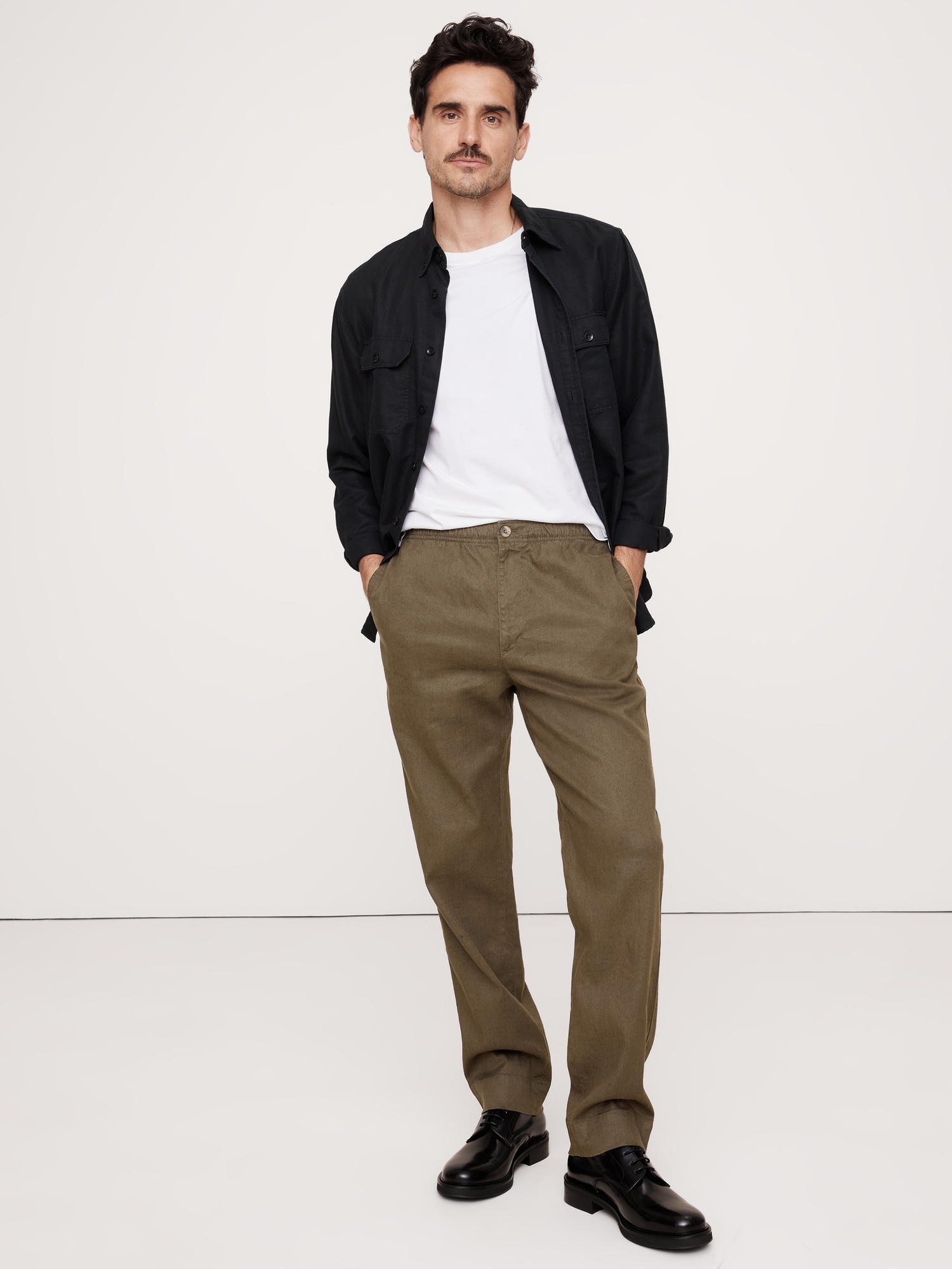 Linen-Cotton Traveler Pull-On Pant