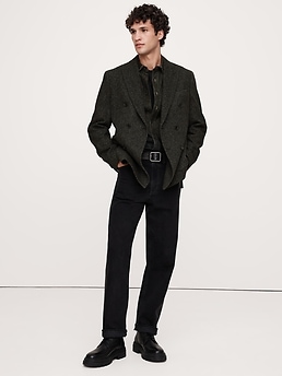 ORR☆Tweed Tailored Jacket onyx-metallic-tweed-zip-front-