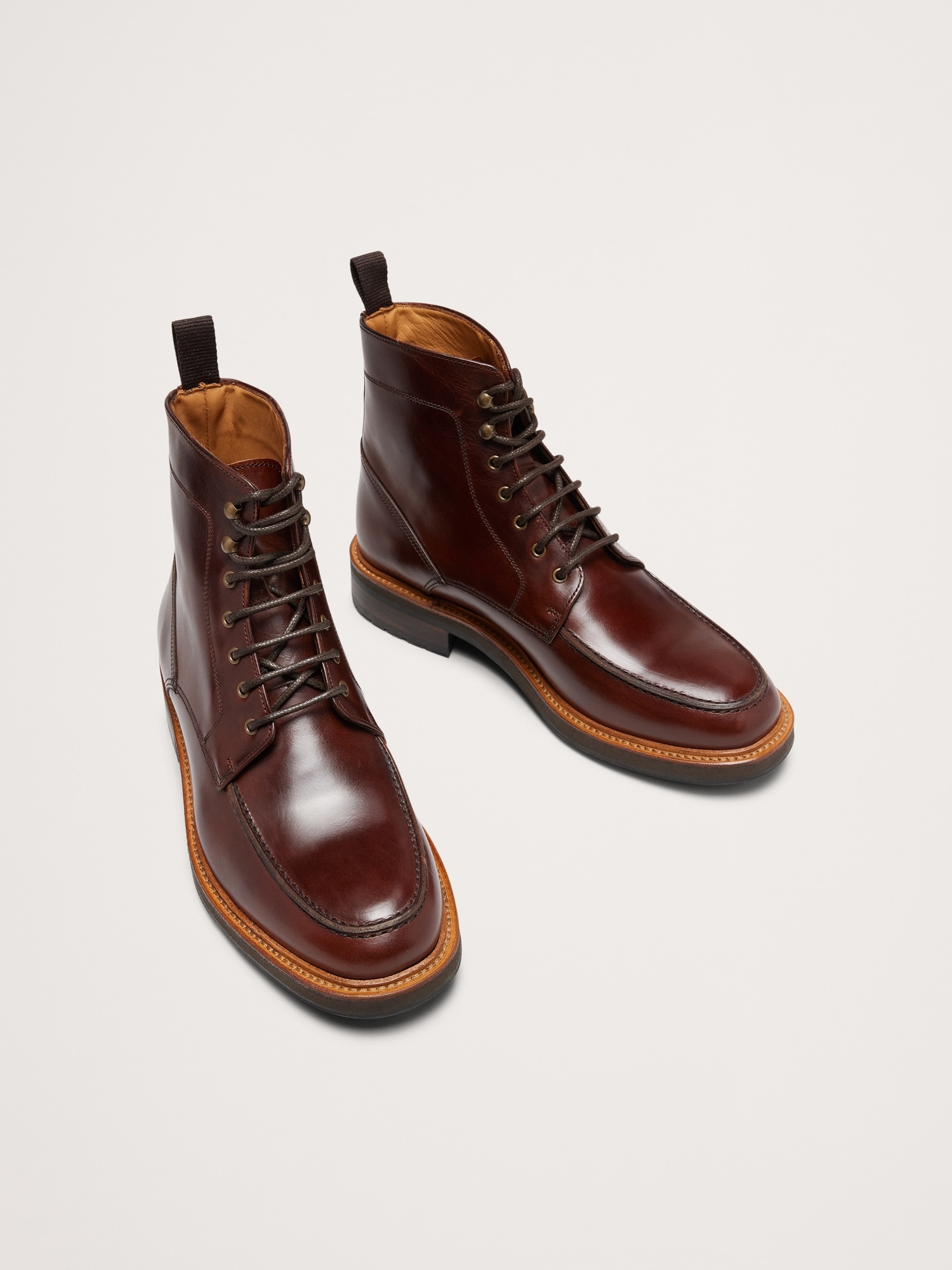 Lace-Up Italian Leather Boot