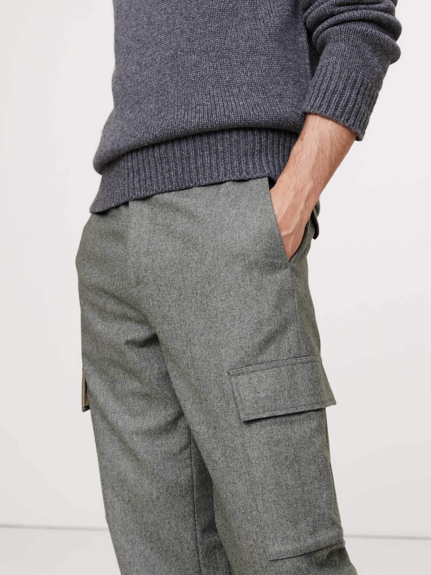 Italian Flannel Pull-On Cargo Pant