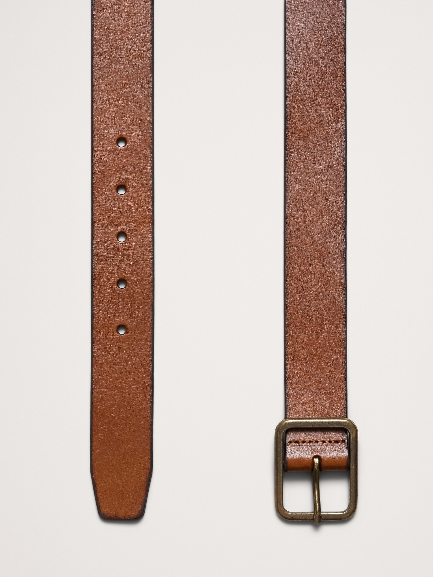 Мужской ремень Banana Republic Timeless Leather Chino Belt, цвет: Коньячный коричневый — фото 2