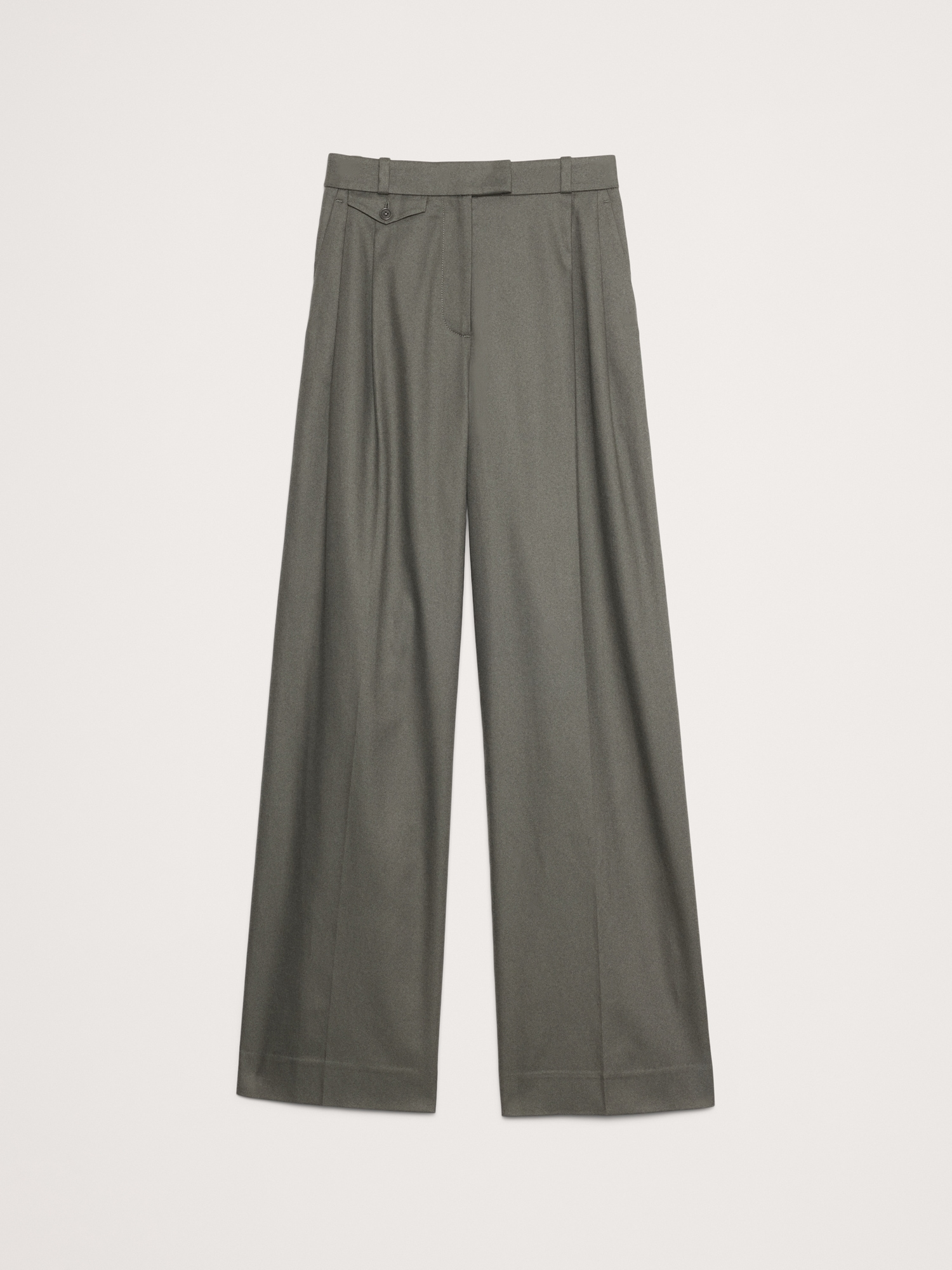 Carmel Pleated Wide-Leg Pant