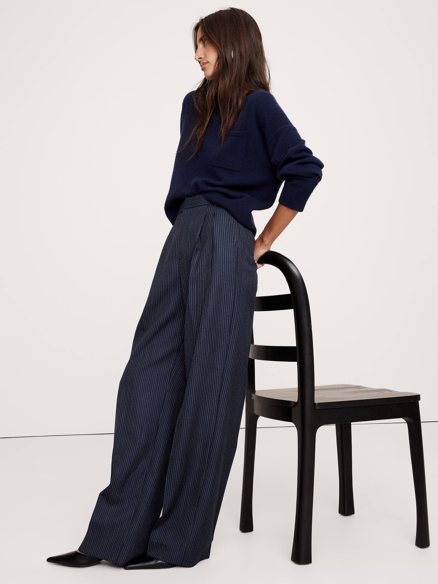 Relaxed Wide-Leg Italian Wool Pant