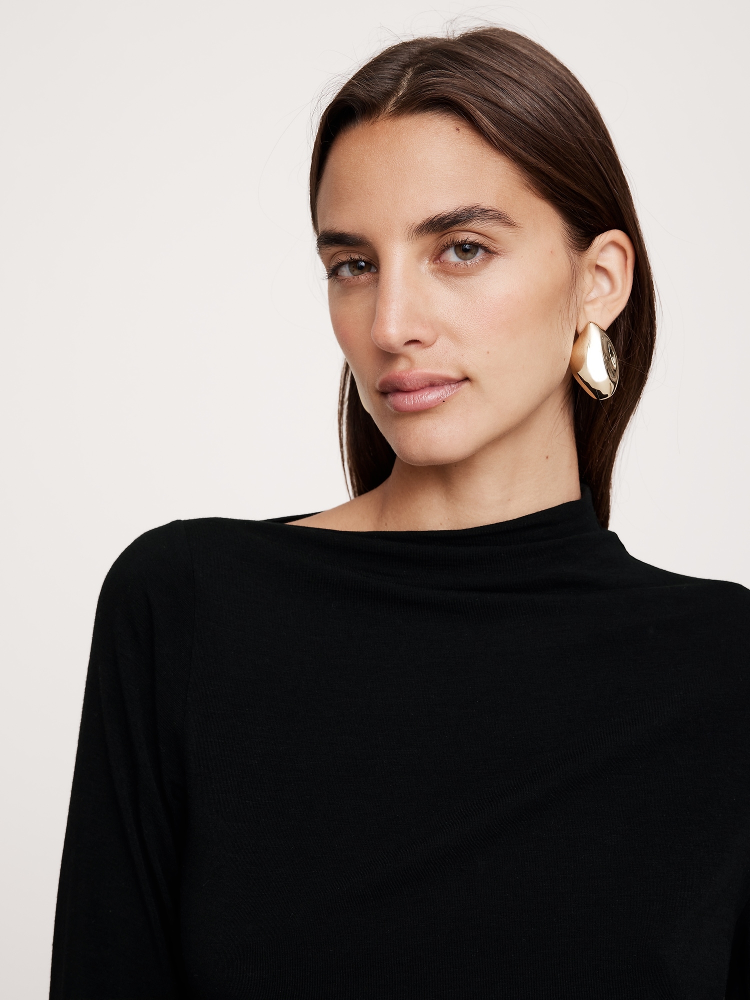 Luxe Wool-Blend Asymmetrical Top