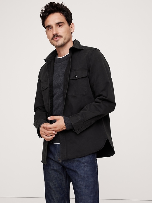 twill half shirt jacket / ジャケット / dium Men's Twill Graphic Shirt Jacket | Men's Clearance
