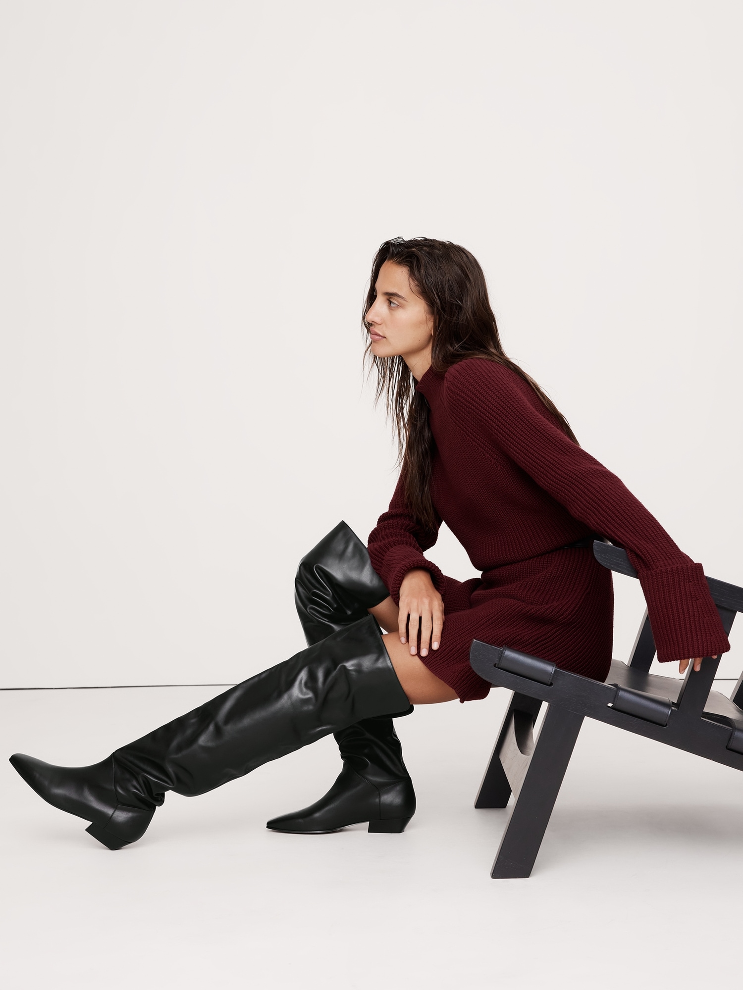 Italian Leather Over-The-Knee Boot