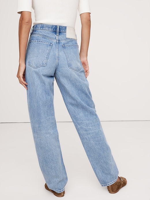 High-Rise Rigid Bow Jean | Banana Republic
