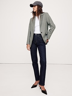 ジャケット・アウター 00s BANANA REPUBLIC wool/cashmere jacket Charcoal Wool Zip Jacket | Banana Republic