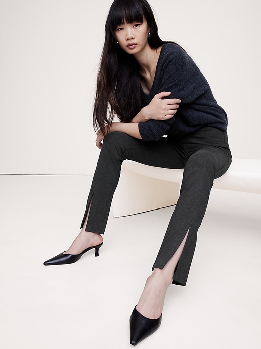 Split-Hem Skinny Everywhere Ponte Pant | Banana Republic
