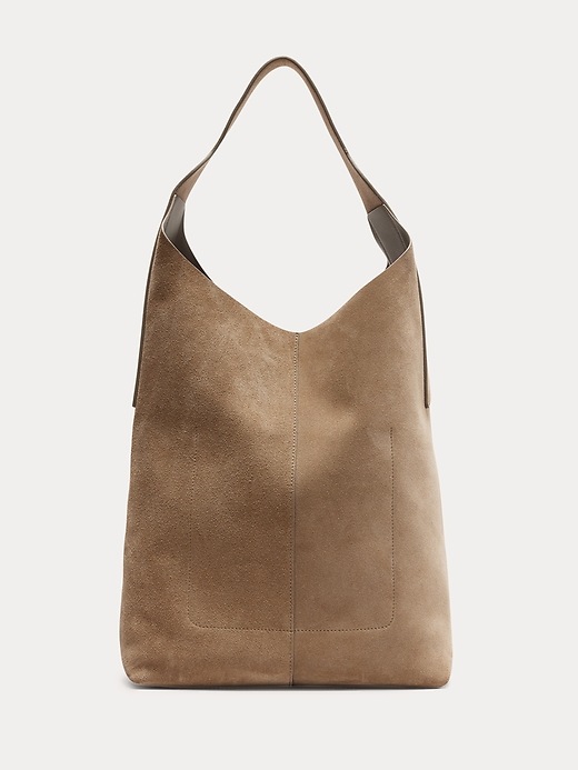 Slouchy Vida Suede Bag Banana Republic