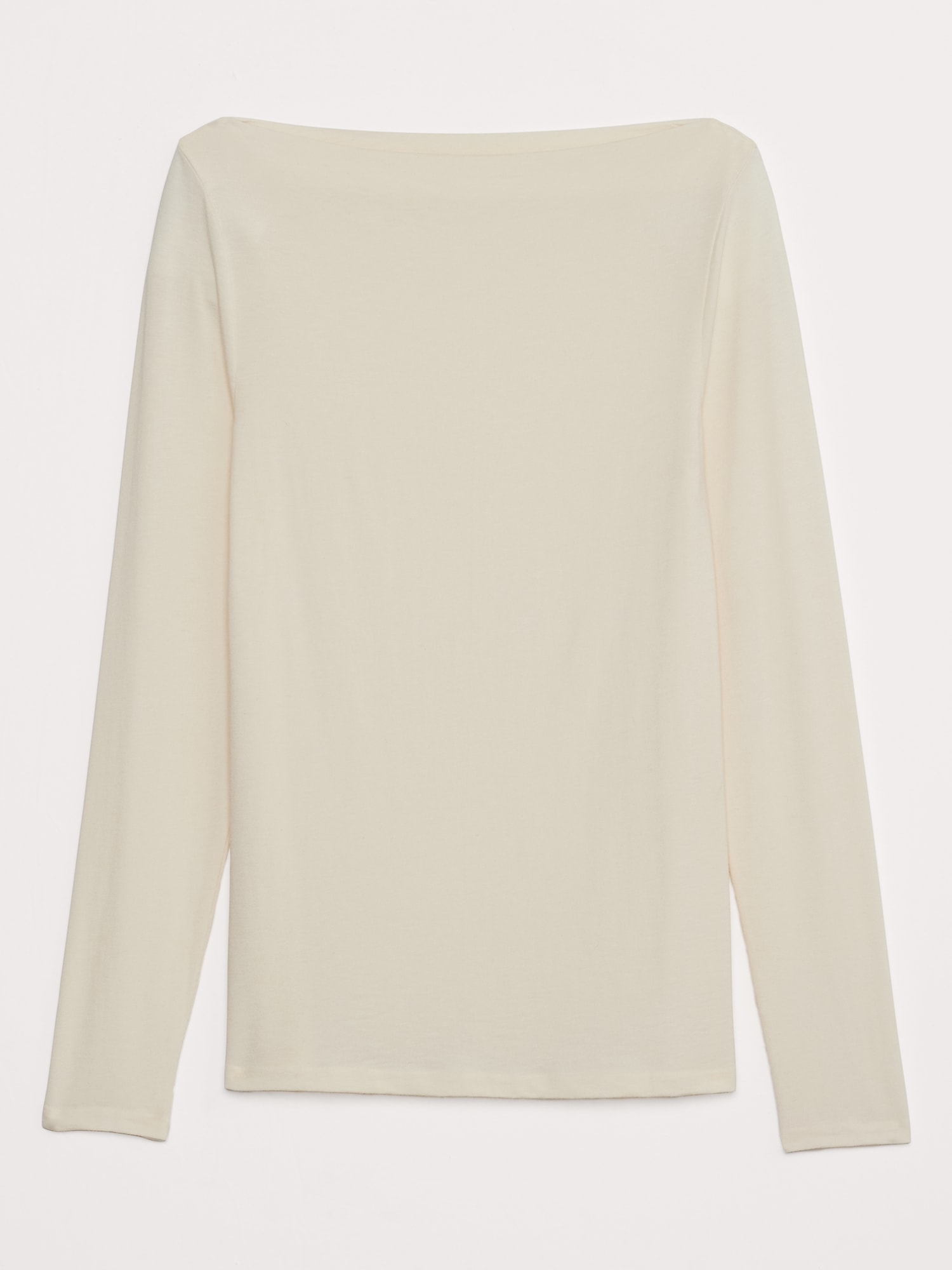 Luxe Wool-Blend Boat-Neck Top