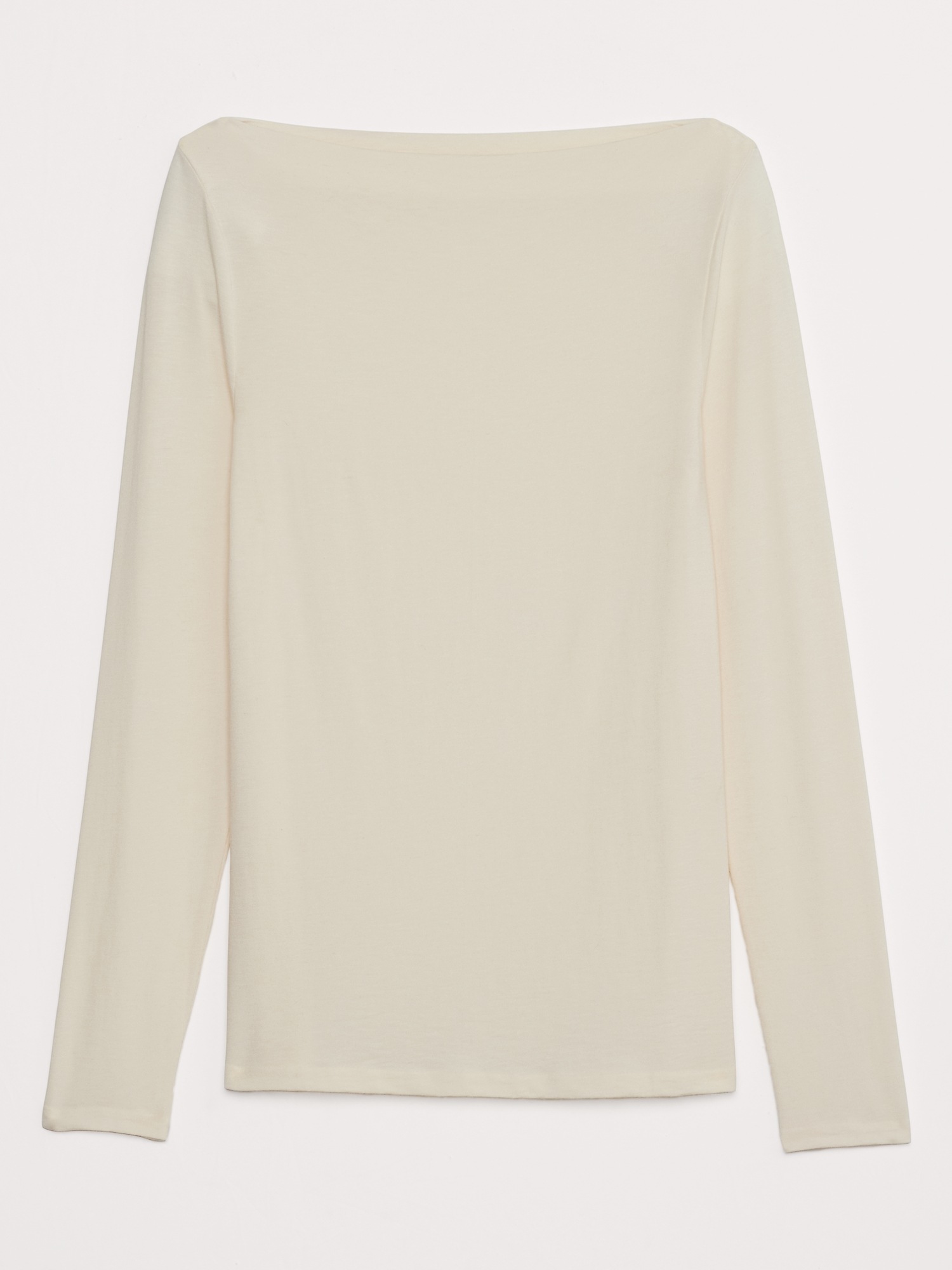 Wool-Blend Boat-Neck Top