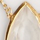 Teardrop Crystal Pendant Necklace Aureus + Argent