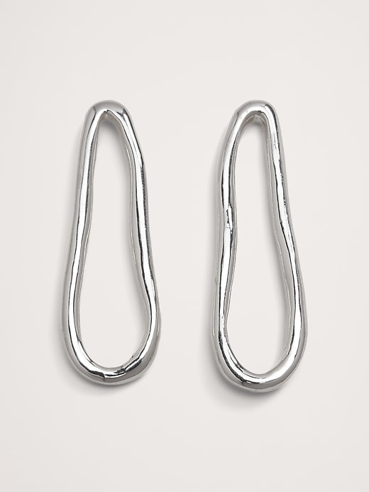 1 of 8 showing, with the color Silver of product Shapes Long Earrings by Aureus + Argent