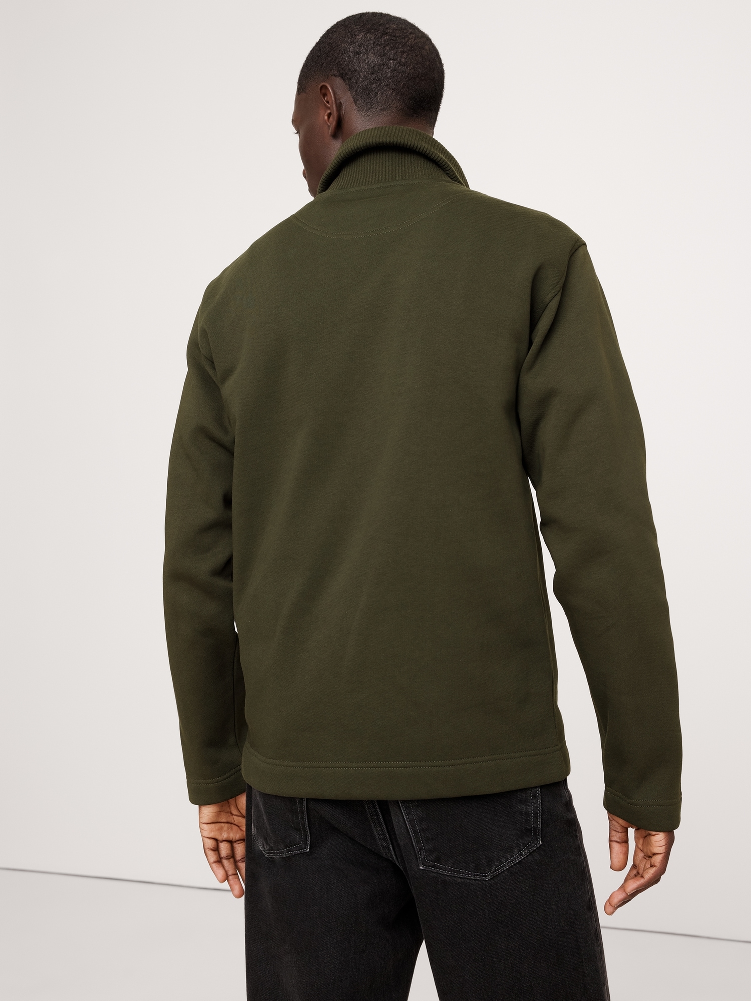 Brushed Fleece Half-Zip Sweatshirt