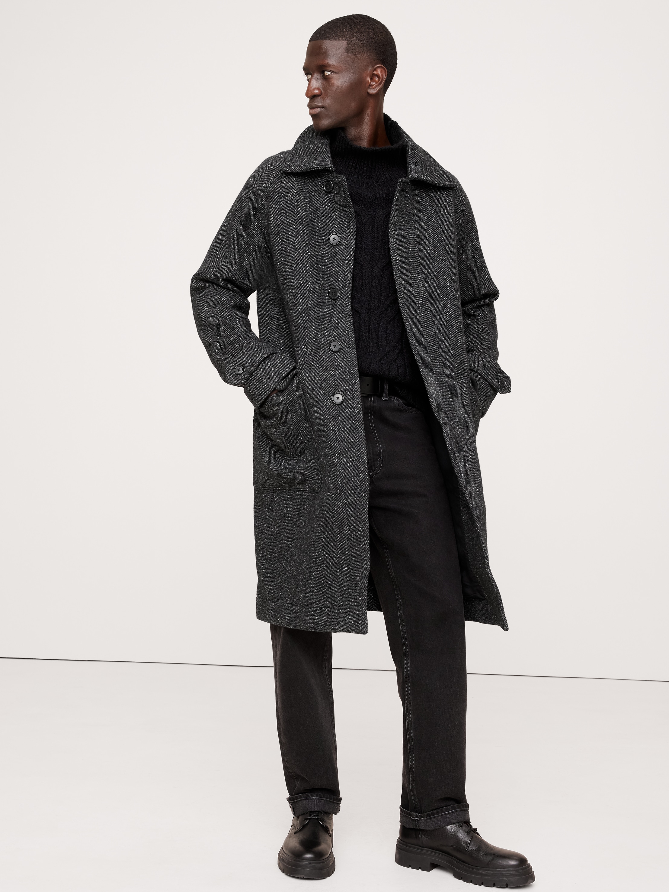 ジャケット・アウター loose Balmacaan over long coat / remer remer（リメール）の「loose Balmacaan over long coat / ルーズ