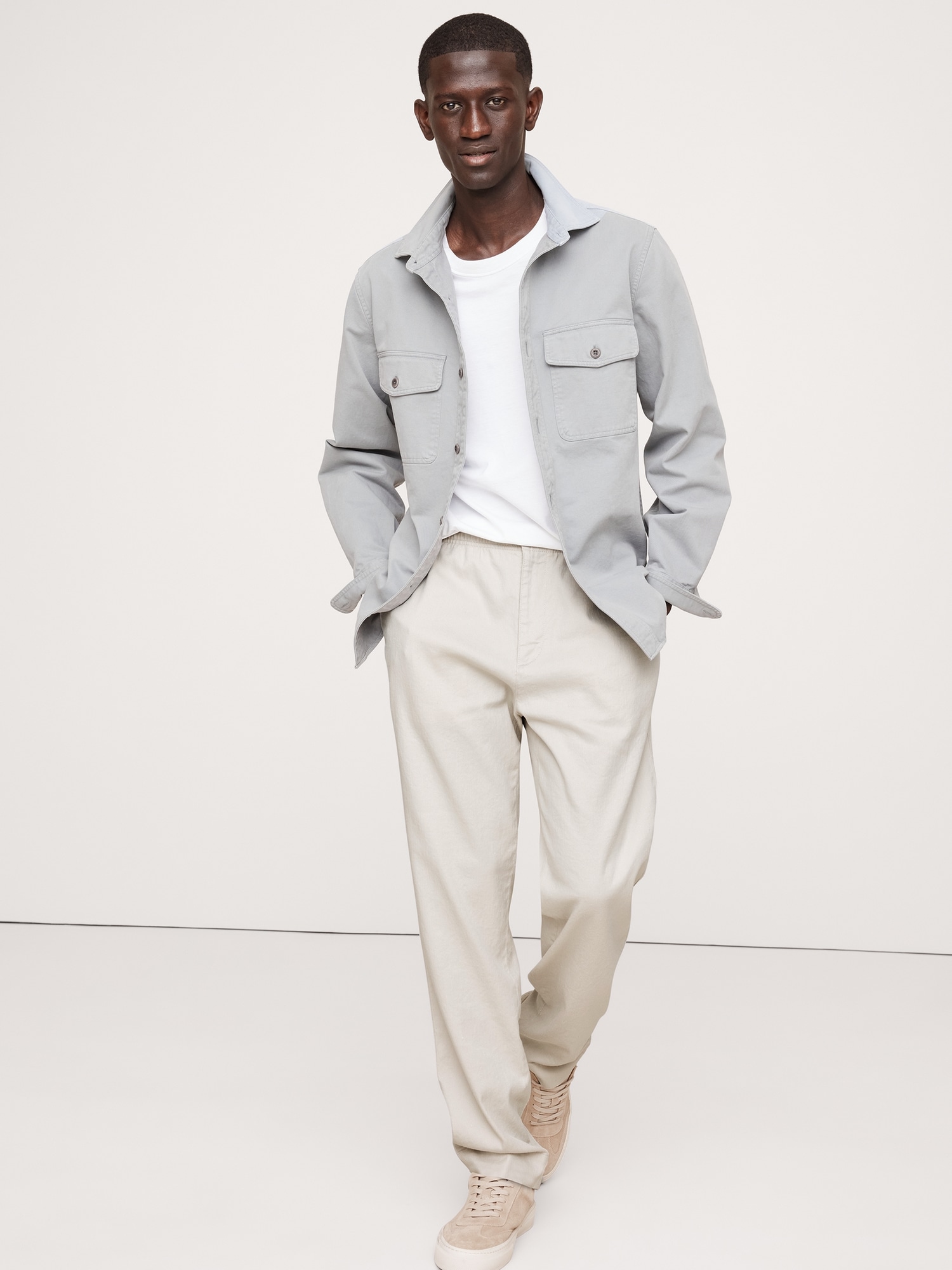 Linen-Cotton Traveler Pull-On Pant