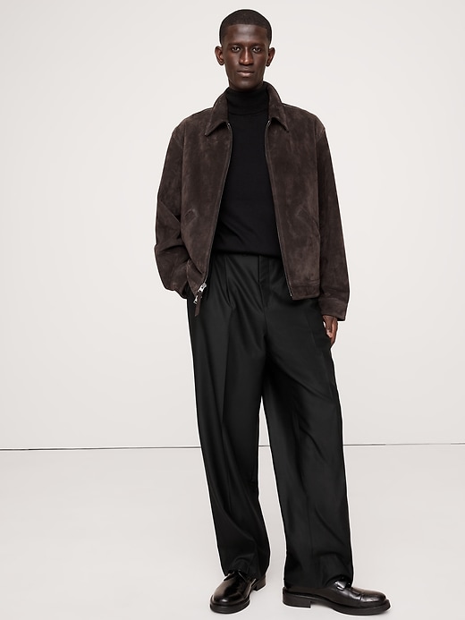 パンツ 3tuck Wide taperd slacks MADE IN ITALY Triple Tuck Wide Pants - Vancloth Oxford — MONITALY
