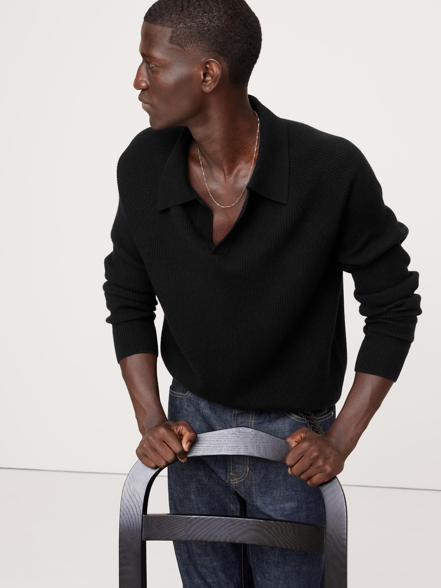 Wool-Cashmere Sweater Polo