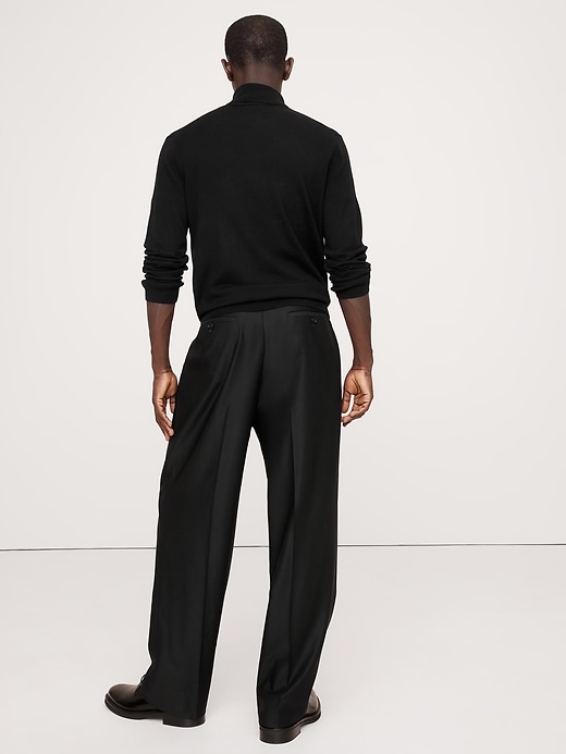 Signature Italian Hopsack Wide-Leg Pant | Banana Republic