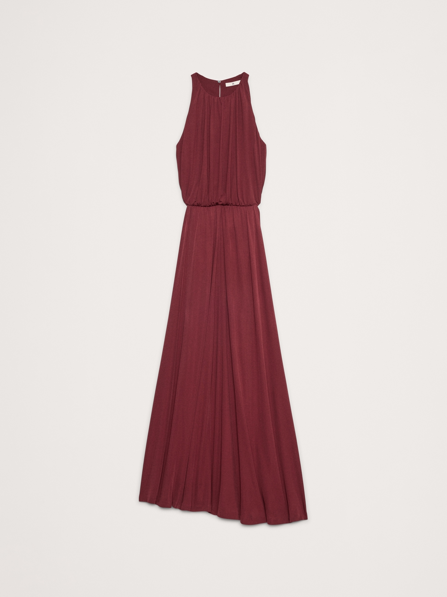 Crepe Knit Cut-Out Maxi Dress