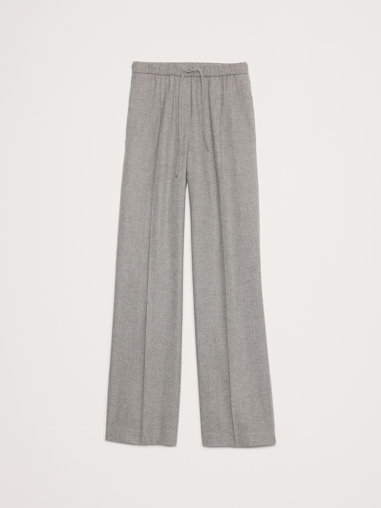 Mid-Rise Pull-On Italian Flannel Pant