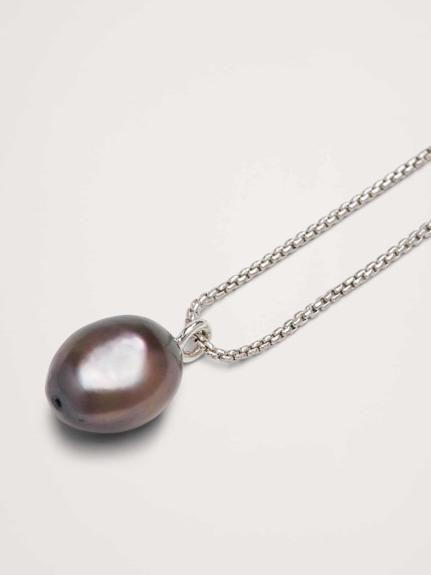 Black Pearl Pendant Necklace by Aureus + Argent