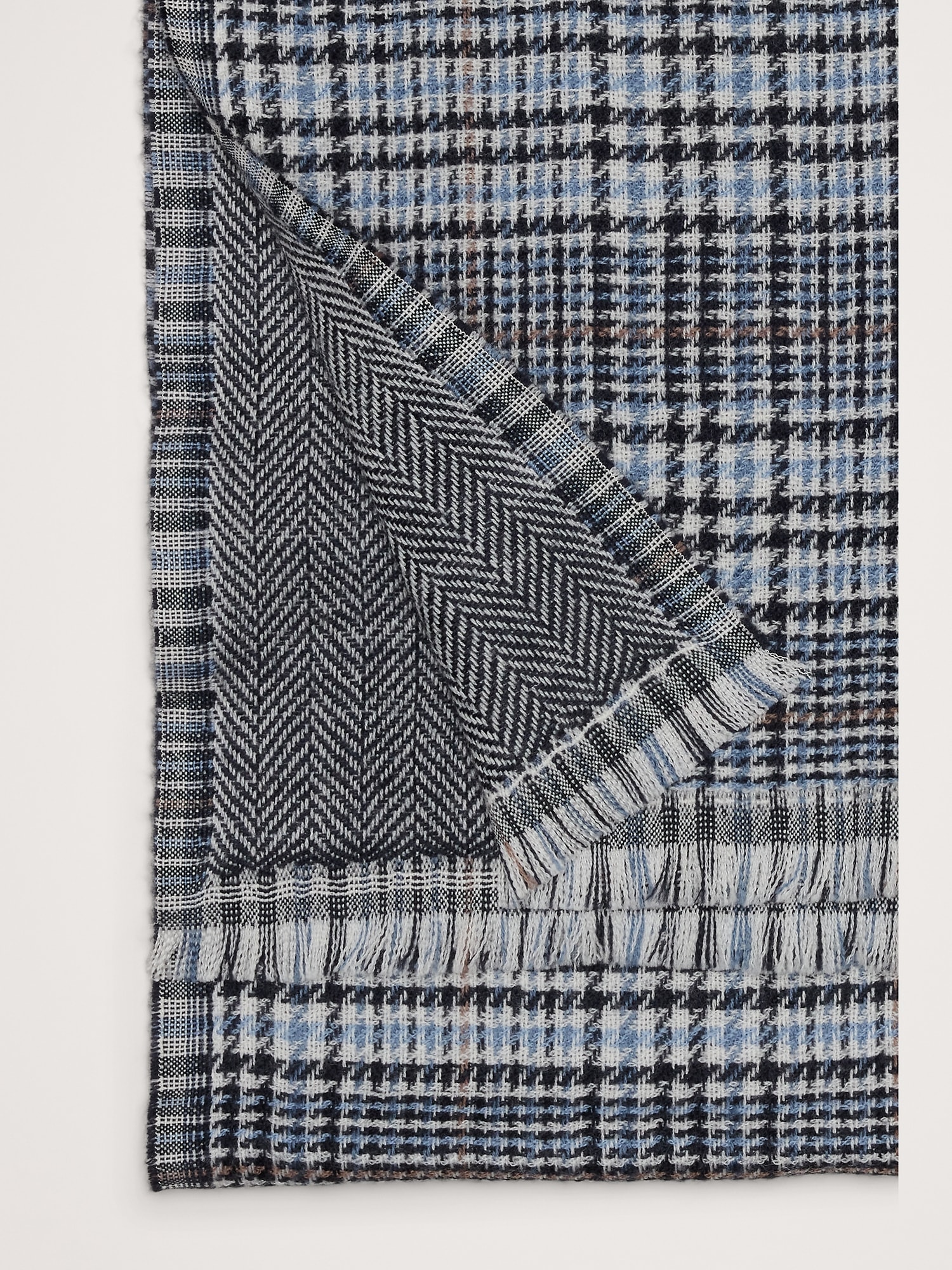 Plaid Lightweight Wool Scarf