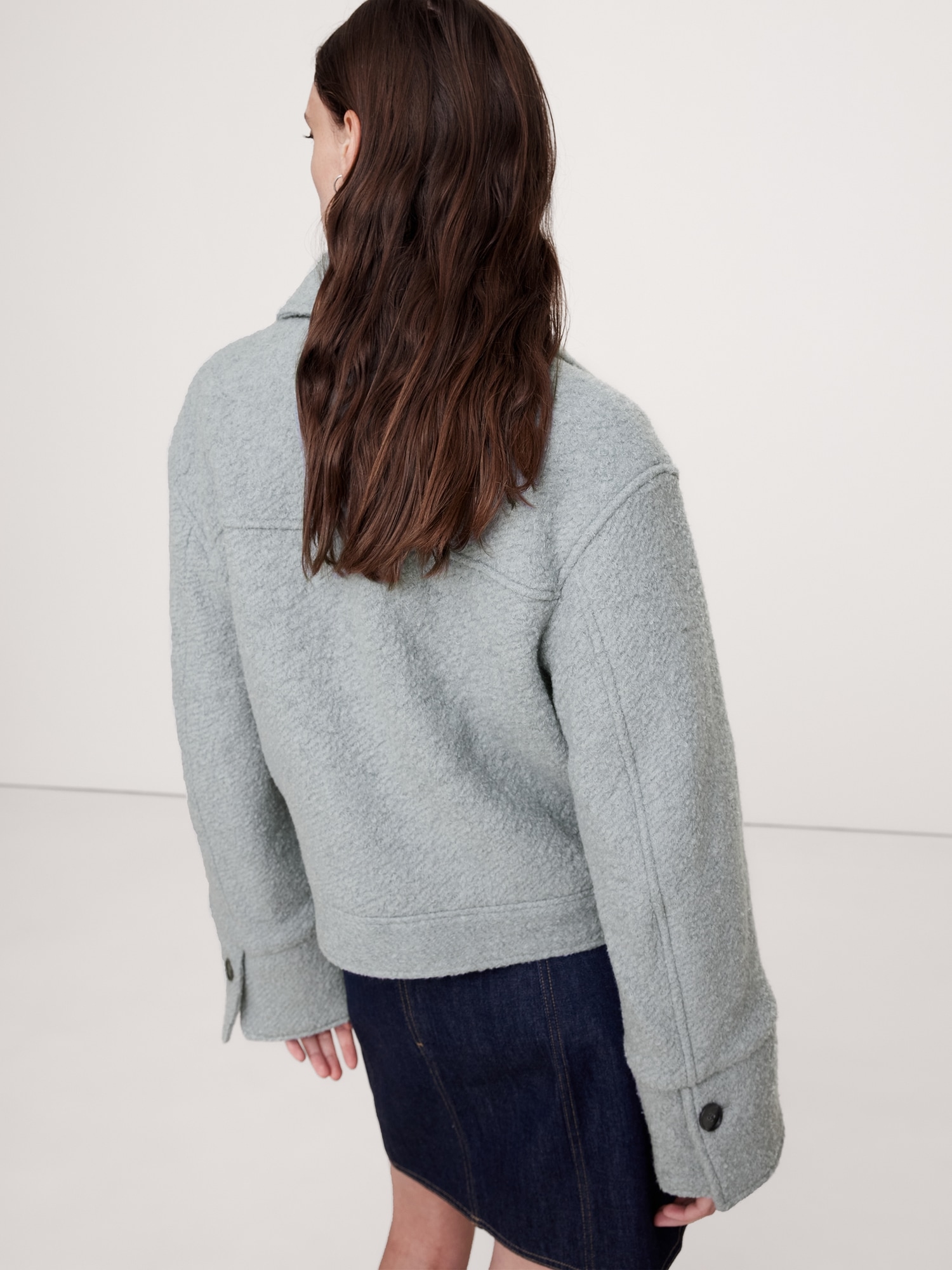 Wool Bouclé Cropped Jacket