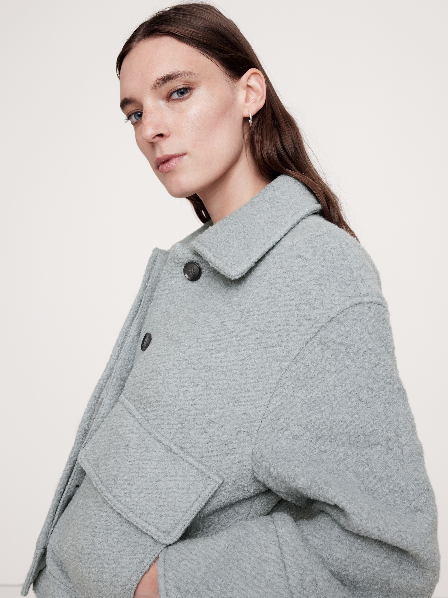 Wool Bouclé Cropped Jacket