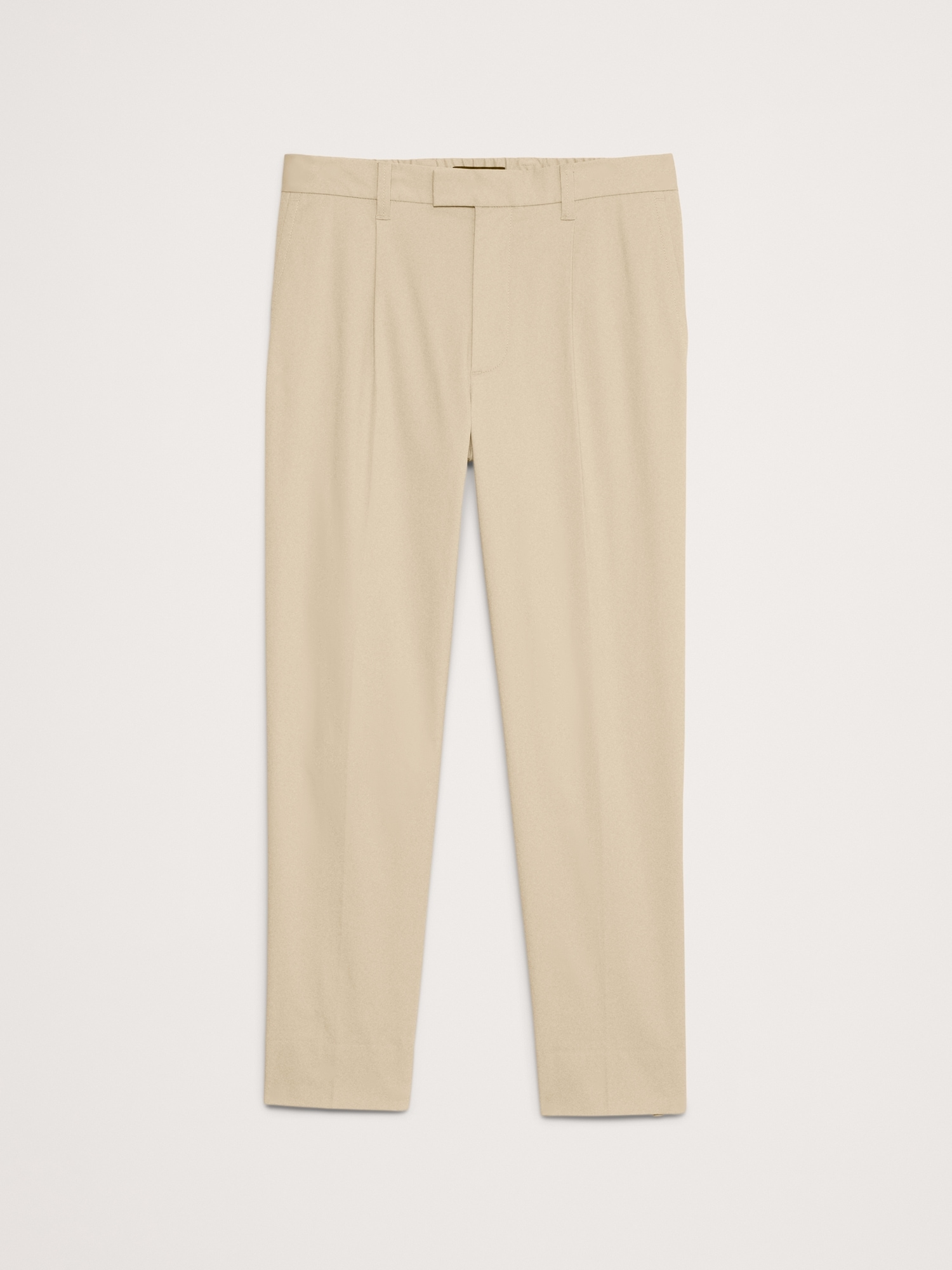 Pleated Cropped Italian-Stretch Chino