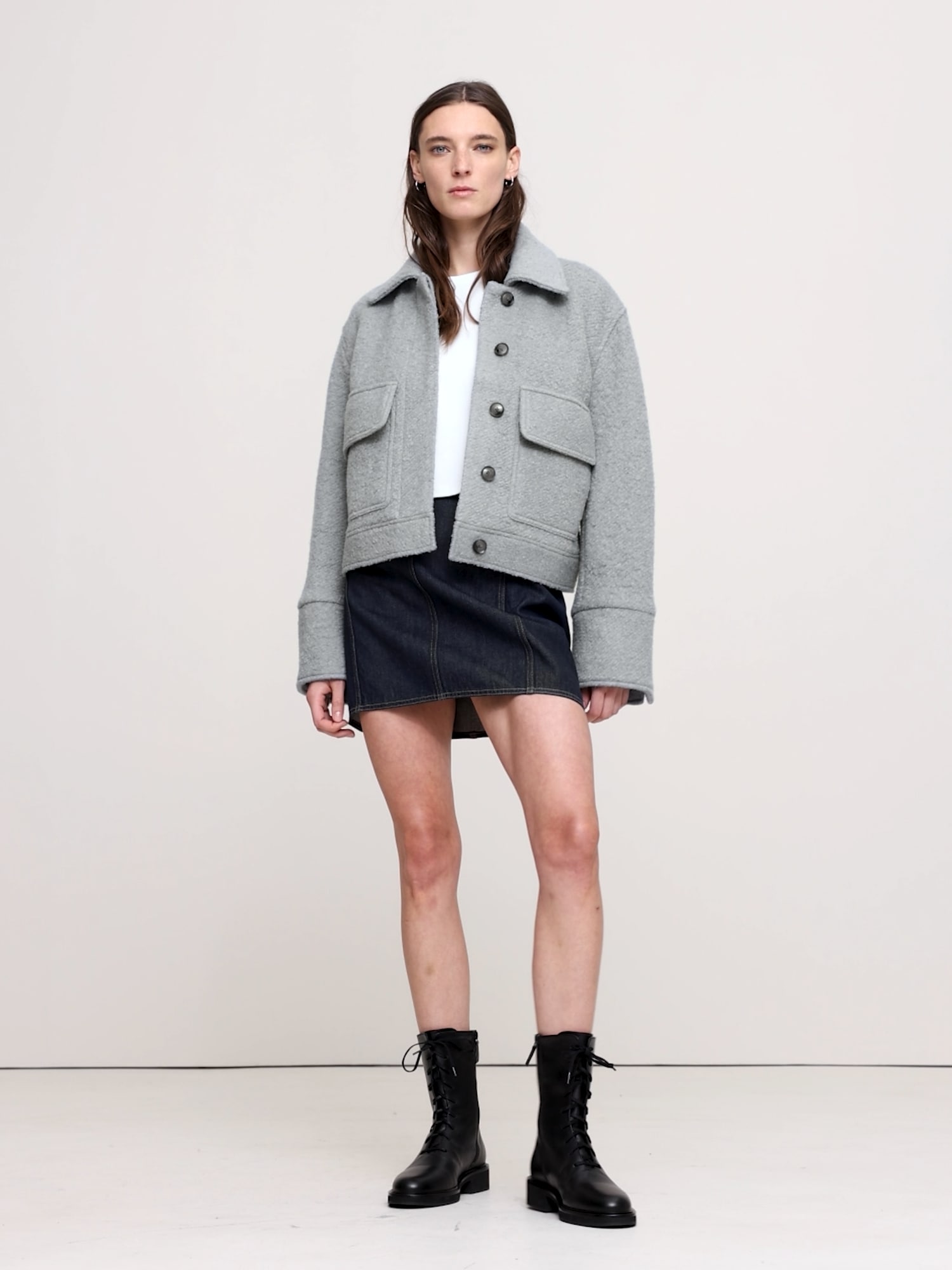 Image number 2 showing, Wool Bouclé Cropped Jacket