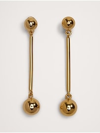 Small Barbell Drop Earrings