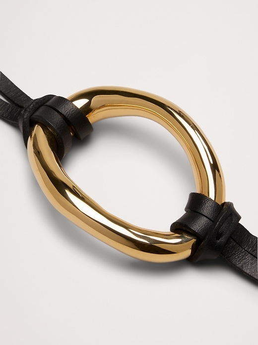Leather Oval Bracelet | Banana Republic