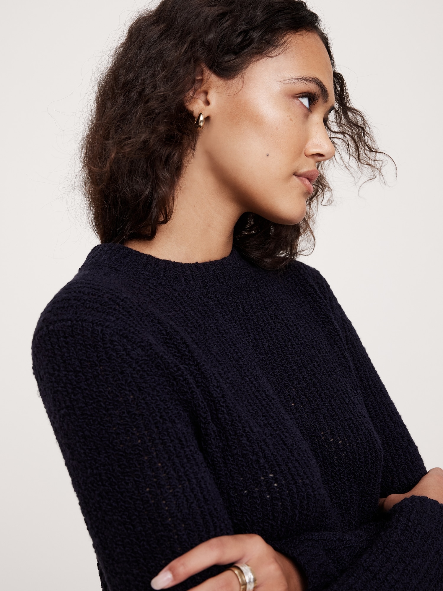 Merino-Blend Crew-Neck Sweater