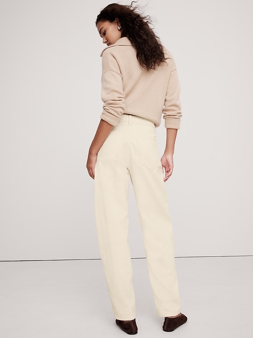 High-Rise Bow Corduroy Pant | Banana Republic