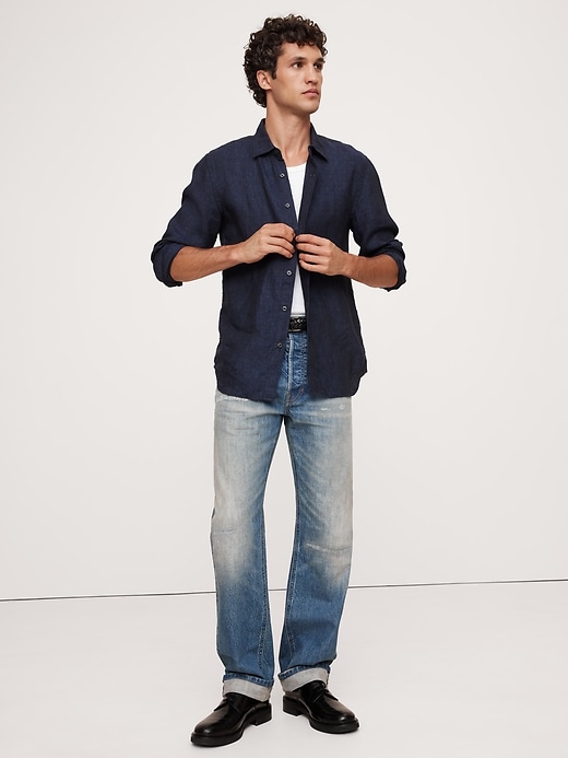 【こうすけ】 BANANA REPUBLIC Slim-Fit Linen Shirt | Banana Republic