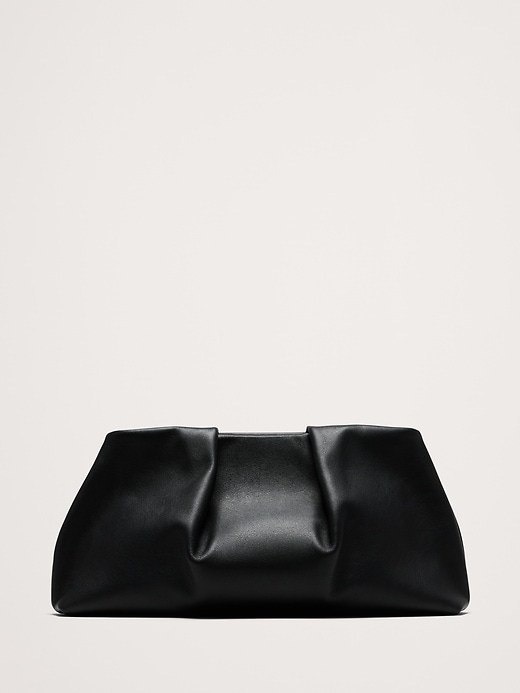 1 of 8 showing, with the color Black of product Riviera Leather Clutch