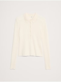 Ribbed Merino Sweater Polo