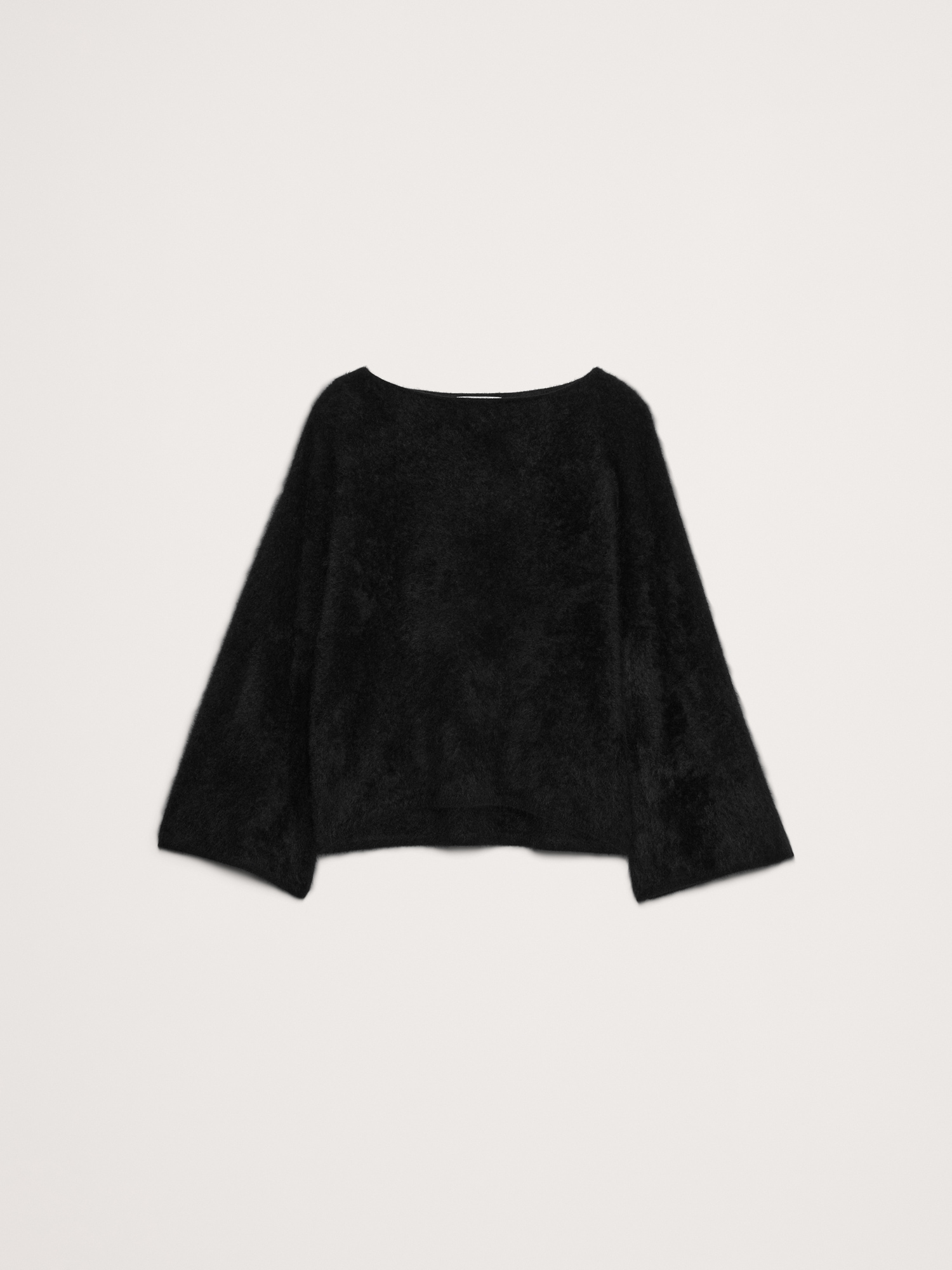 Brushed Cashmere Flare-Sleeve Sweater