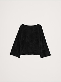 Brushed Cashmere Flare-Sleeve Sweater