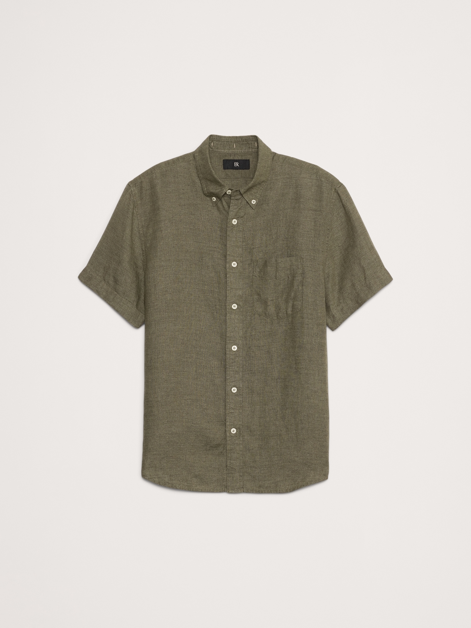 Standard-Fit Linen Short-Sleeve Shirt