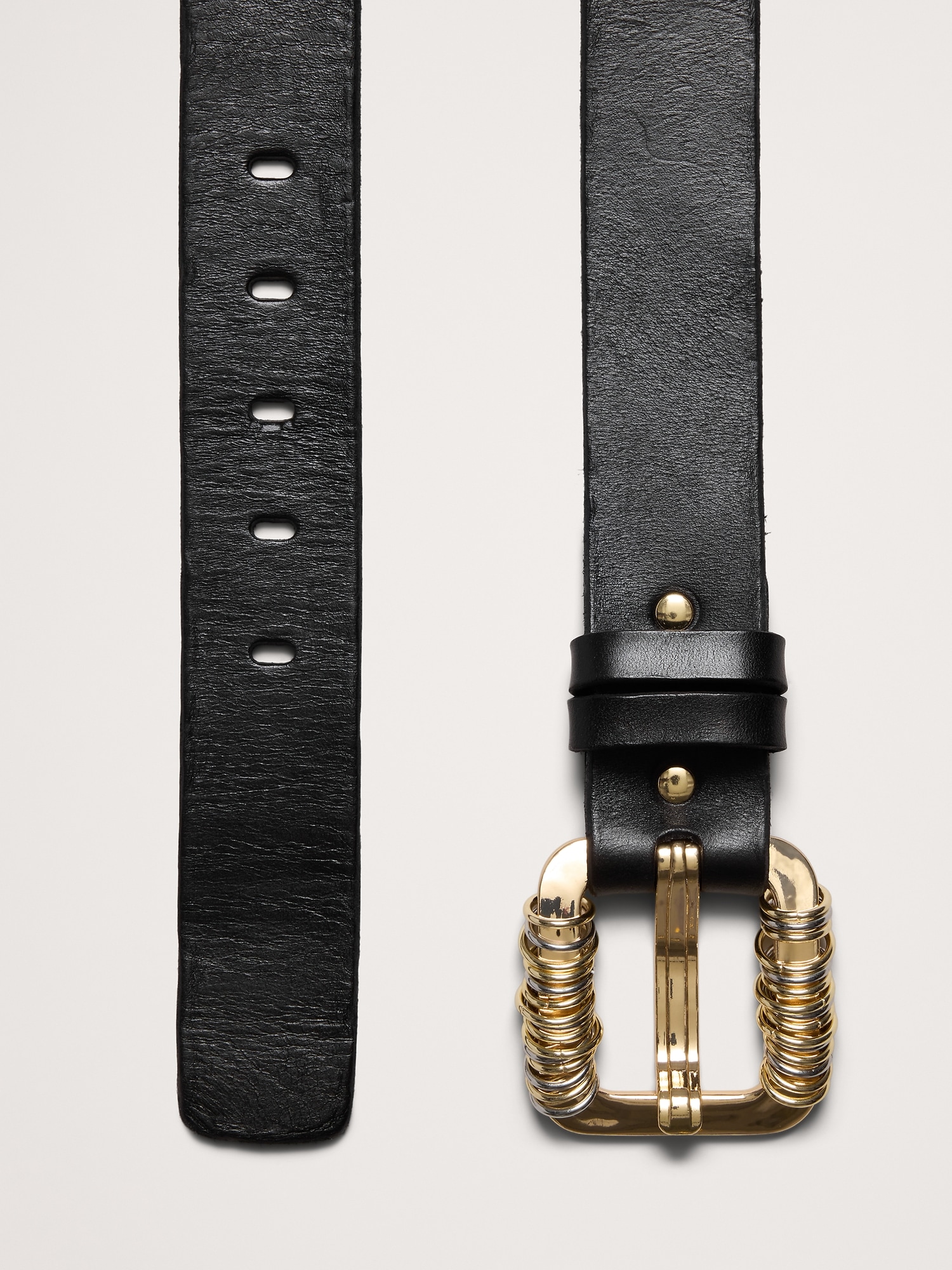 Ring Statement Leather Belt