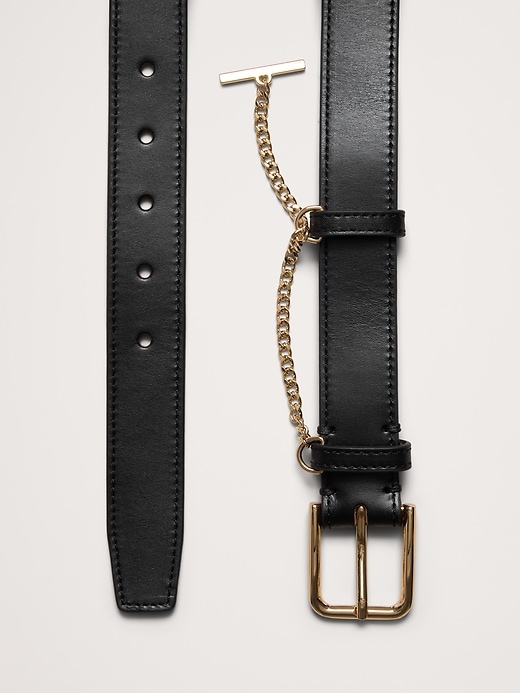 Leather Drop-Chain Belt | Banana Republic display picture 2