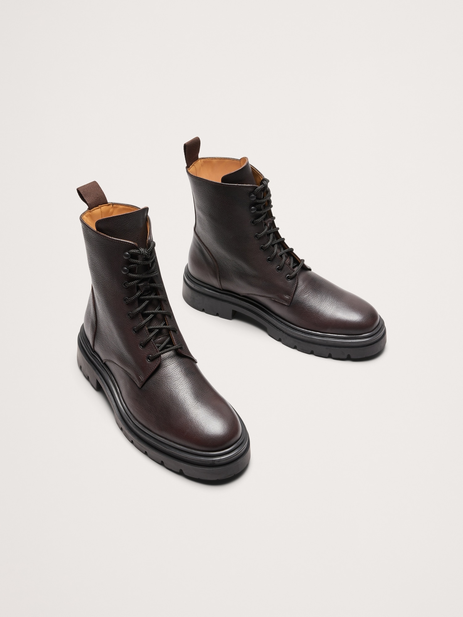 Italian Leather Combat Boot