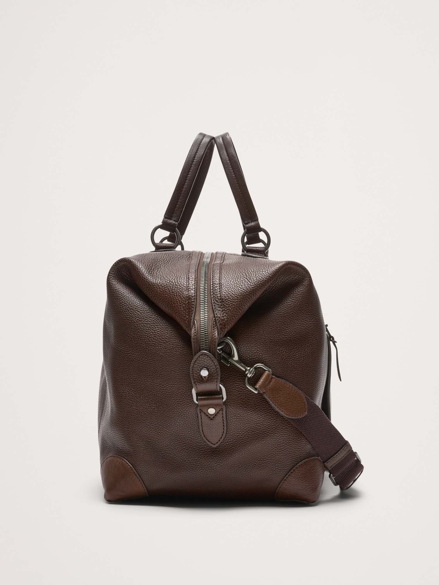 Leather Weekender Duffle Bag