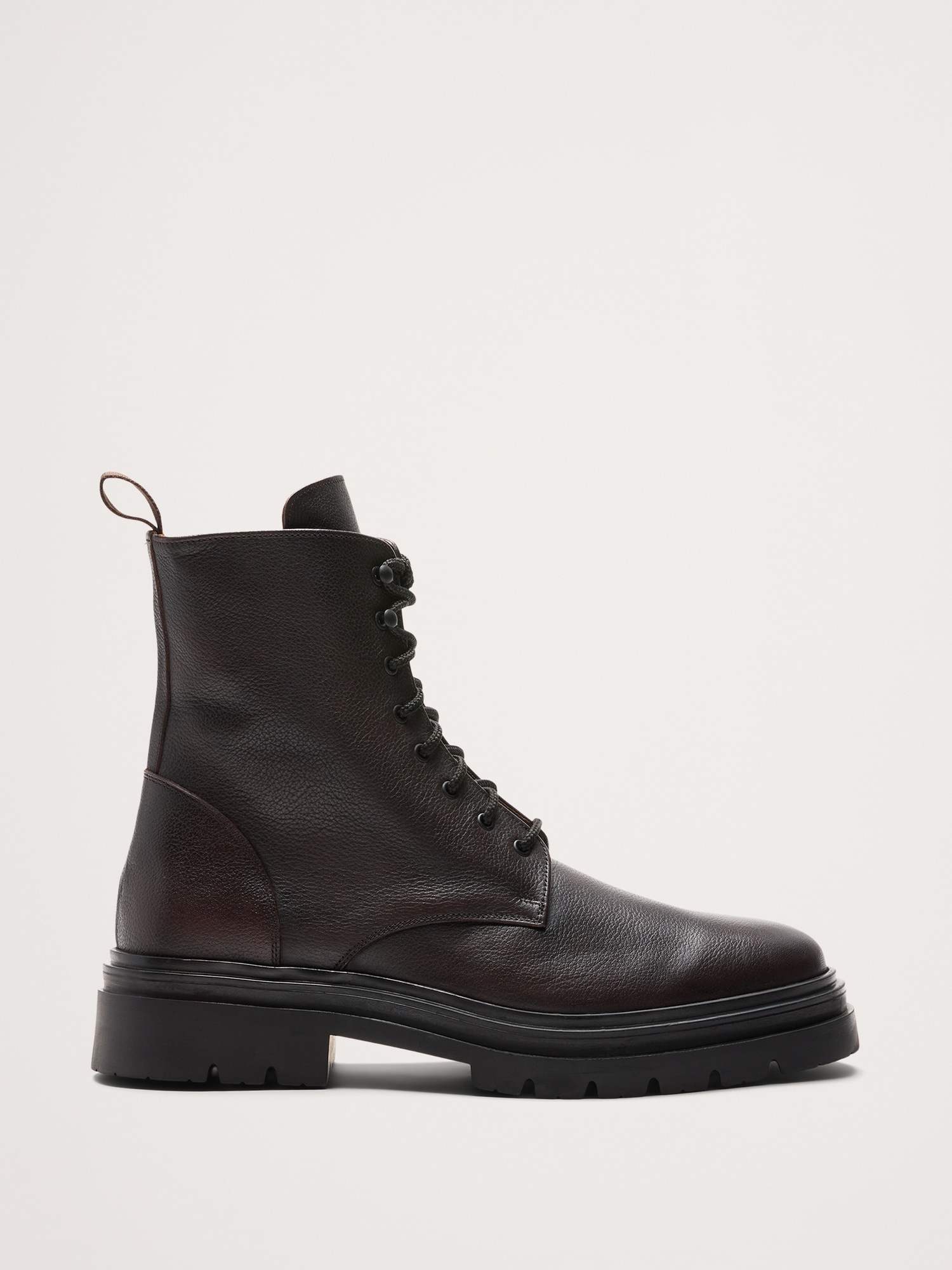 Italian Leather Combat Boot | Banana Republic