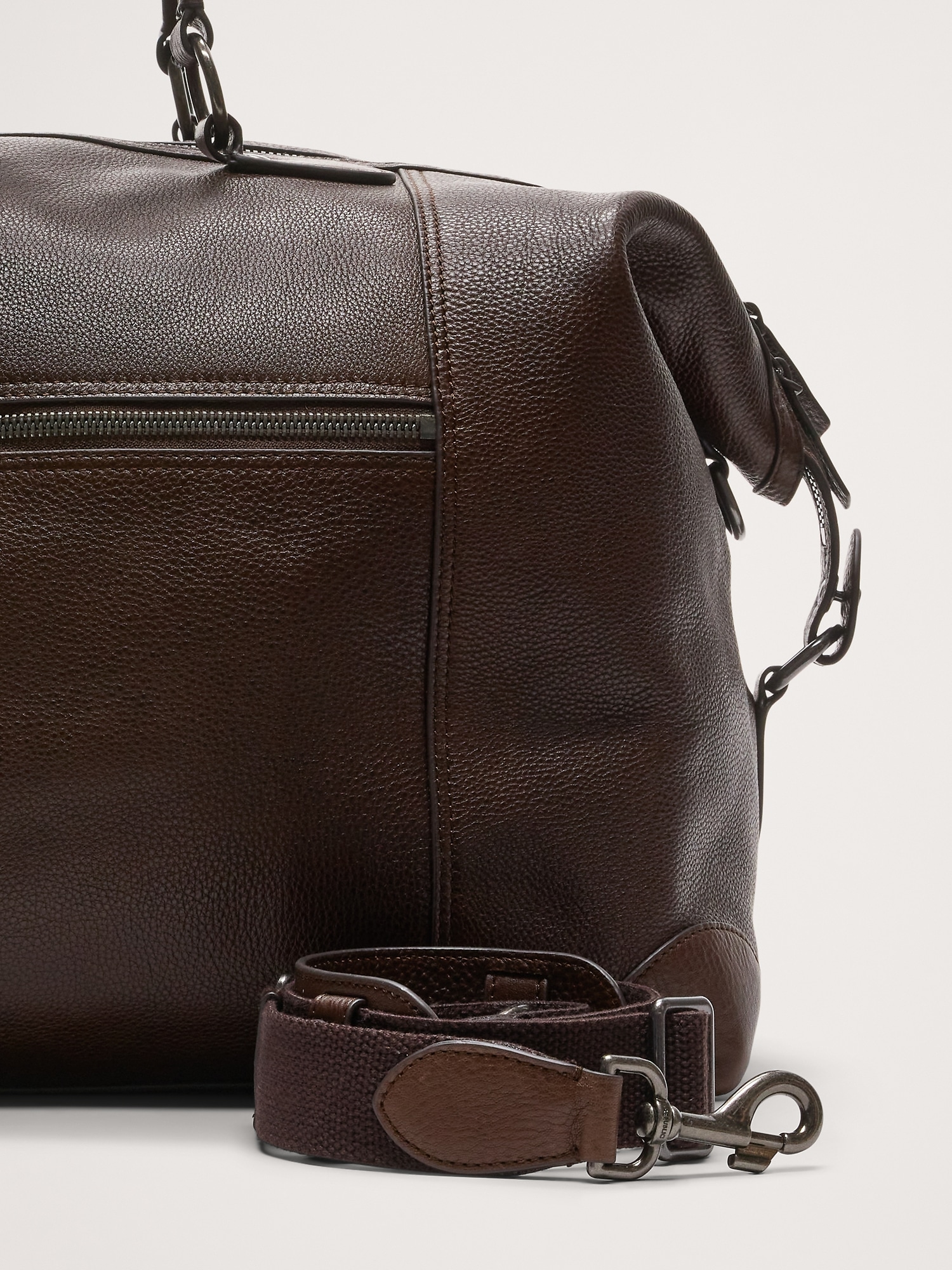 Leather Weekender Duffle Bag