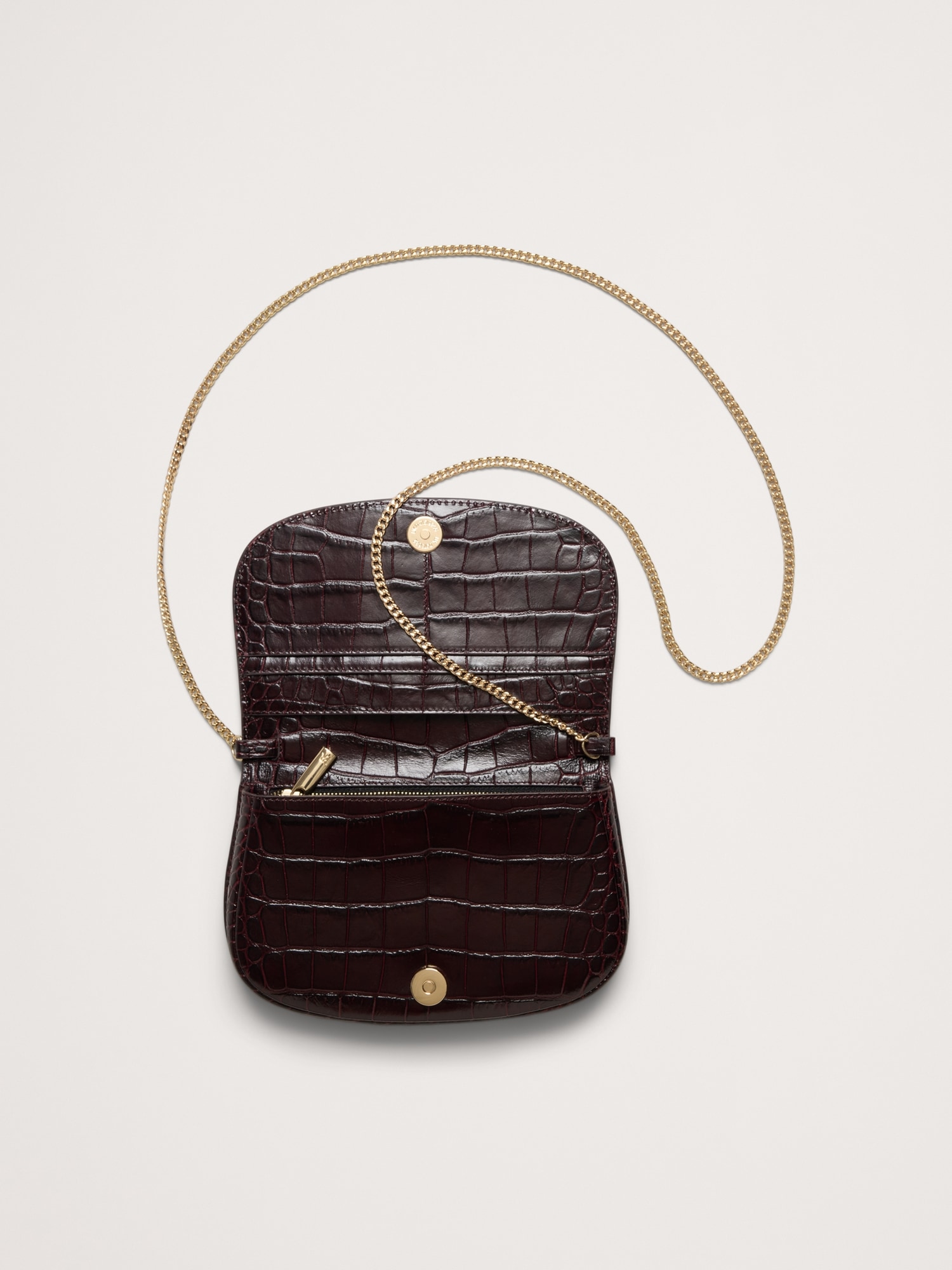 Embossed Leather Crossbody Bag