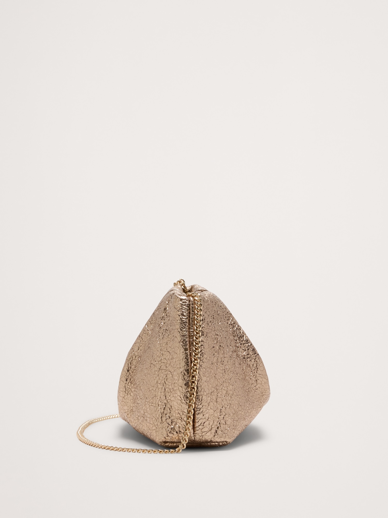 Mini Riviera Metallic Leather Clutch